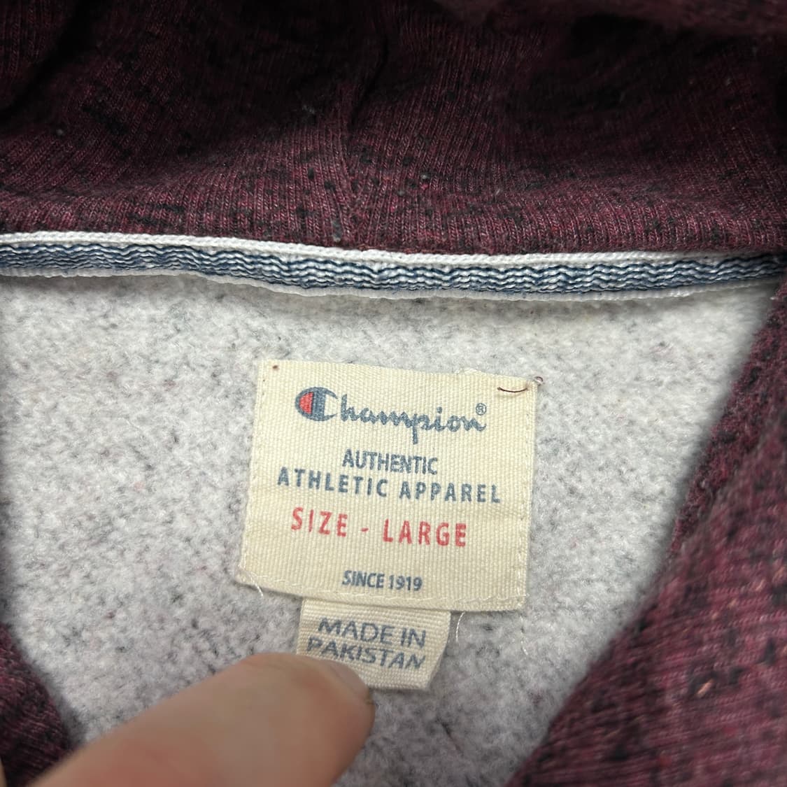 챔피온 빅로고 엠브로이드 퍼플 후드(L) 상품이미지2