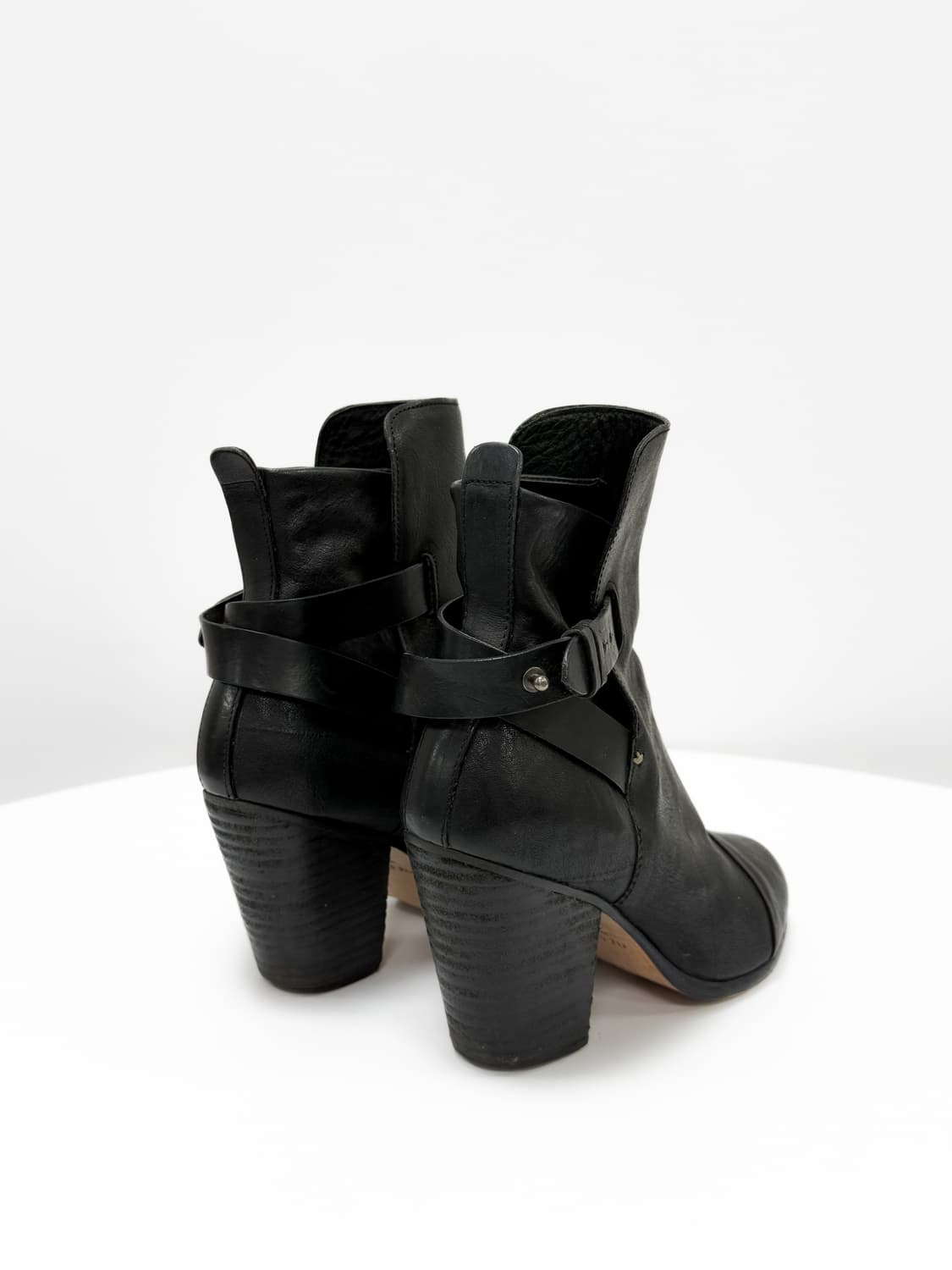 랙앤본 킨지 캡 토 스트랩 레더 앵클 부츠 상품이미지5