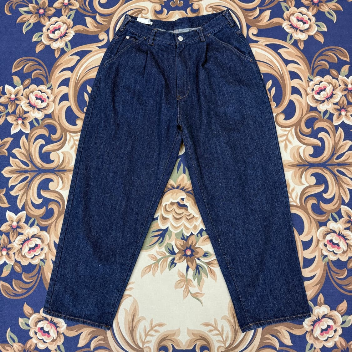 (M)스웰맙SWELLMOB 원턱 신치백 데님팬츠 상품이미지1