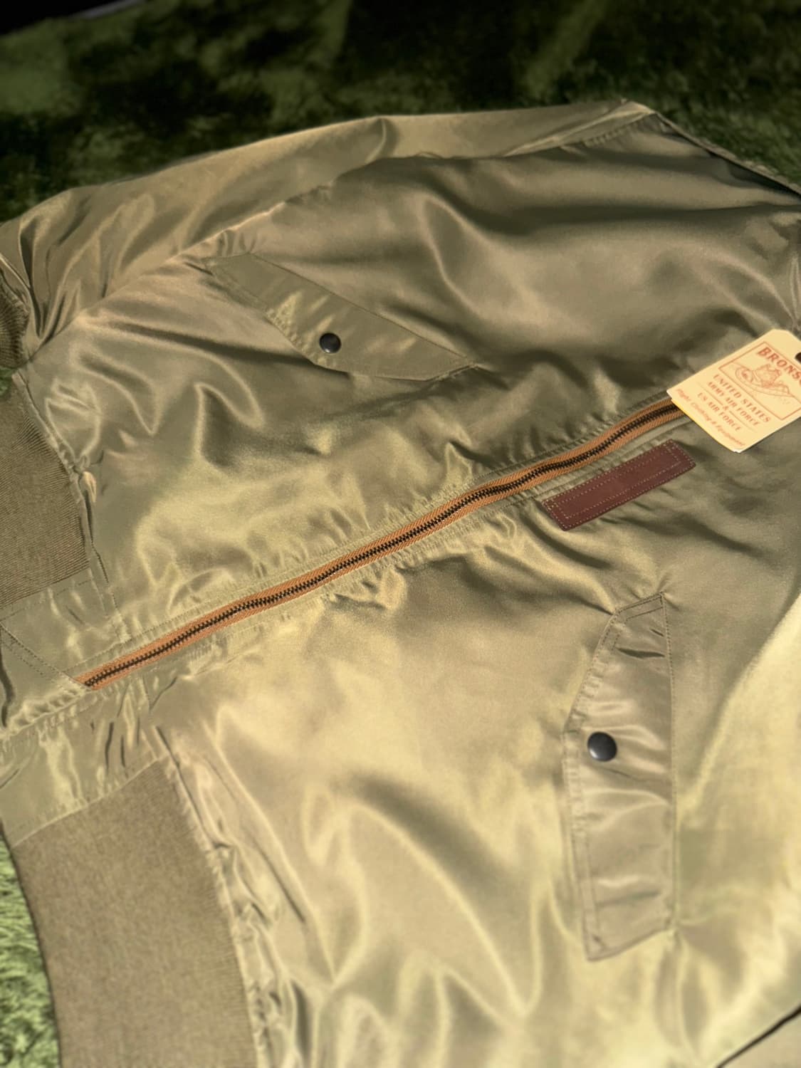 [42] Bronson 브론슨 L-2 플라이트 봄버 자켓 올리브 상품이미지5