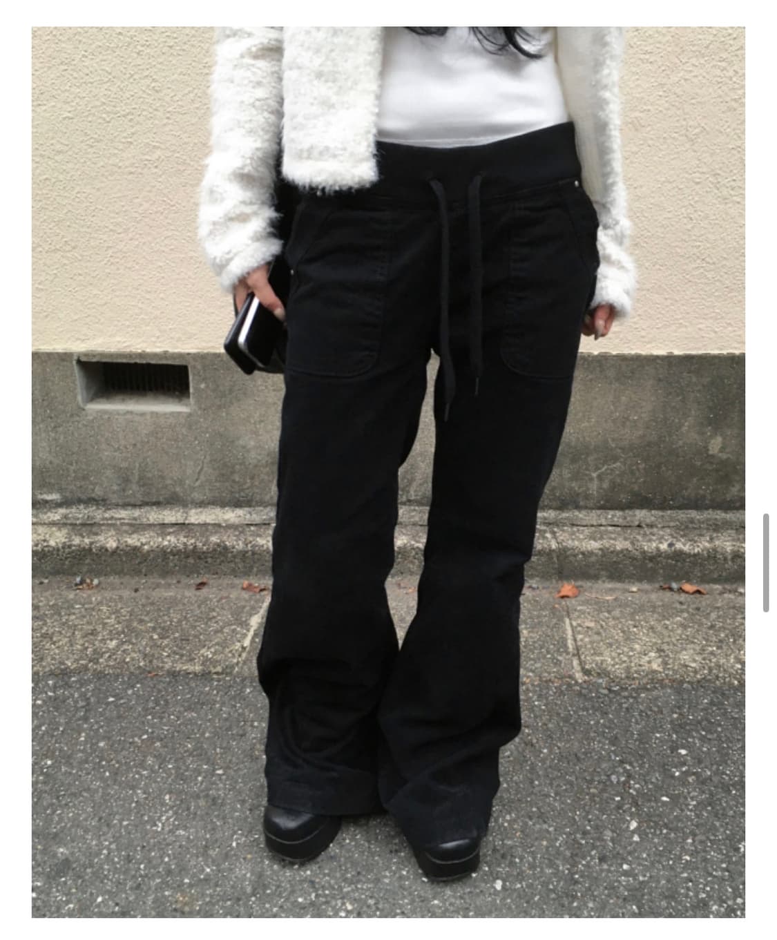 하몽 OOTJ 밴딩 블랙 루즈 부츠컷 팬츠 L 상품이미지1