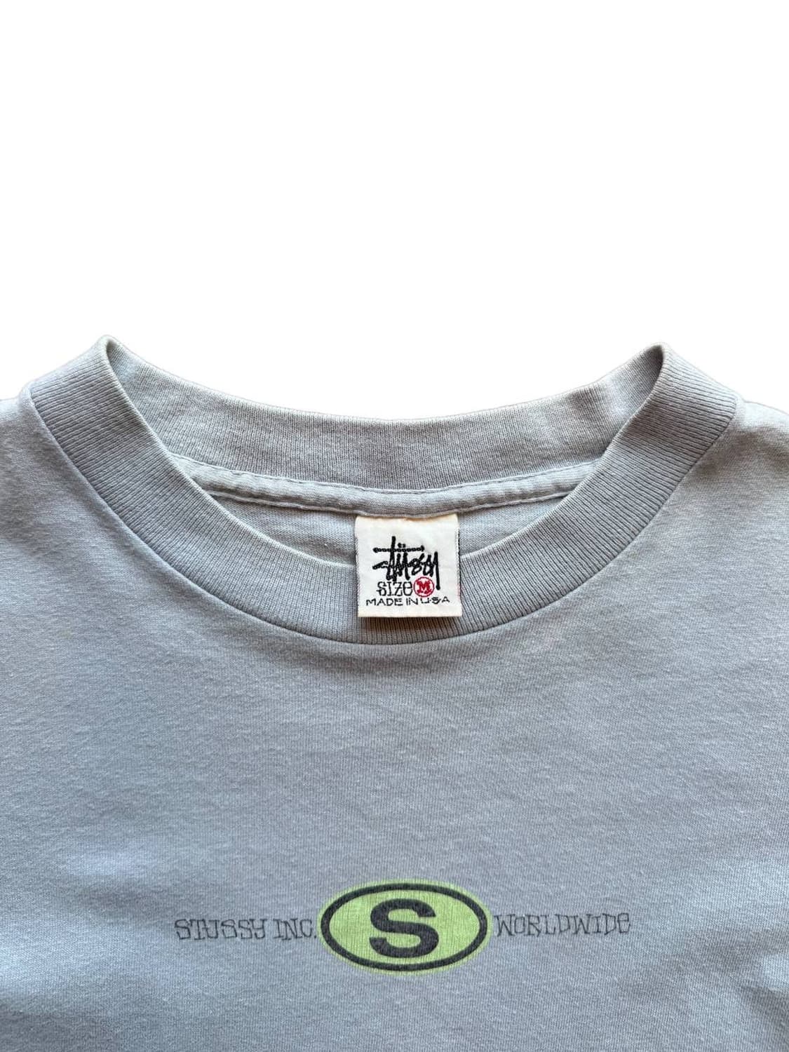 Mid 90s 스투시 센터 S 로고 티셔츠 상품이미지4
