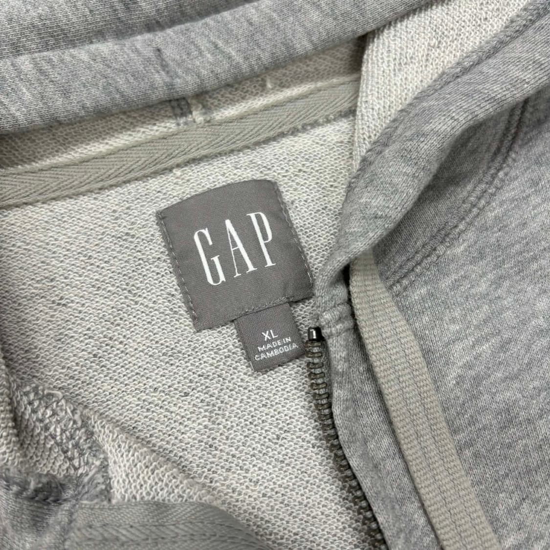 Gap 갭 그레이 폭닥 스웻 후드집업 희귀져지(XL) 상품이미지5