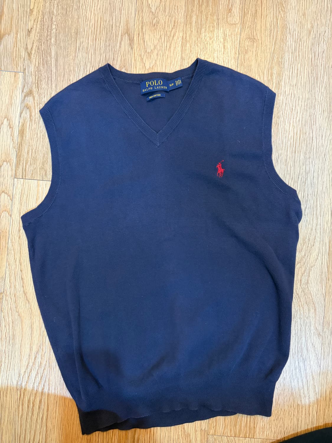 폴로 랄프로렌 니트 조끼 네이비 S 상품이미지1
