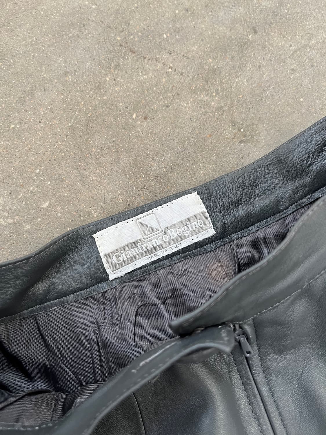 Gianfranco Bogino (Italy made) 레더 펀칭 스커트 상품이미지6