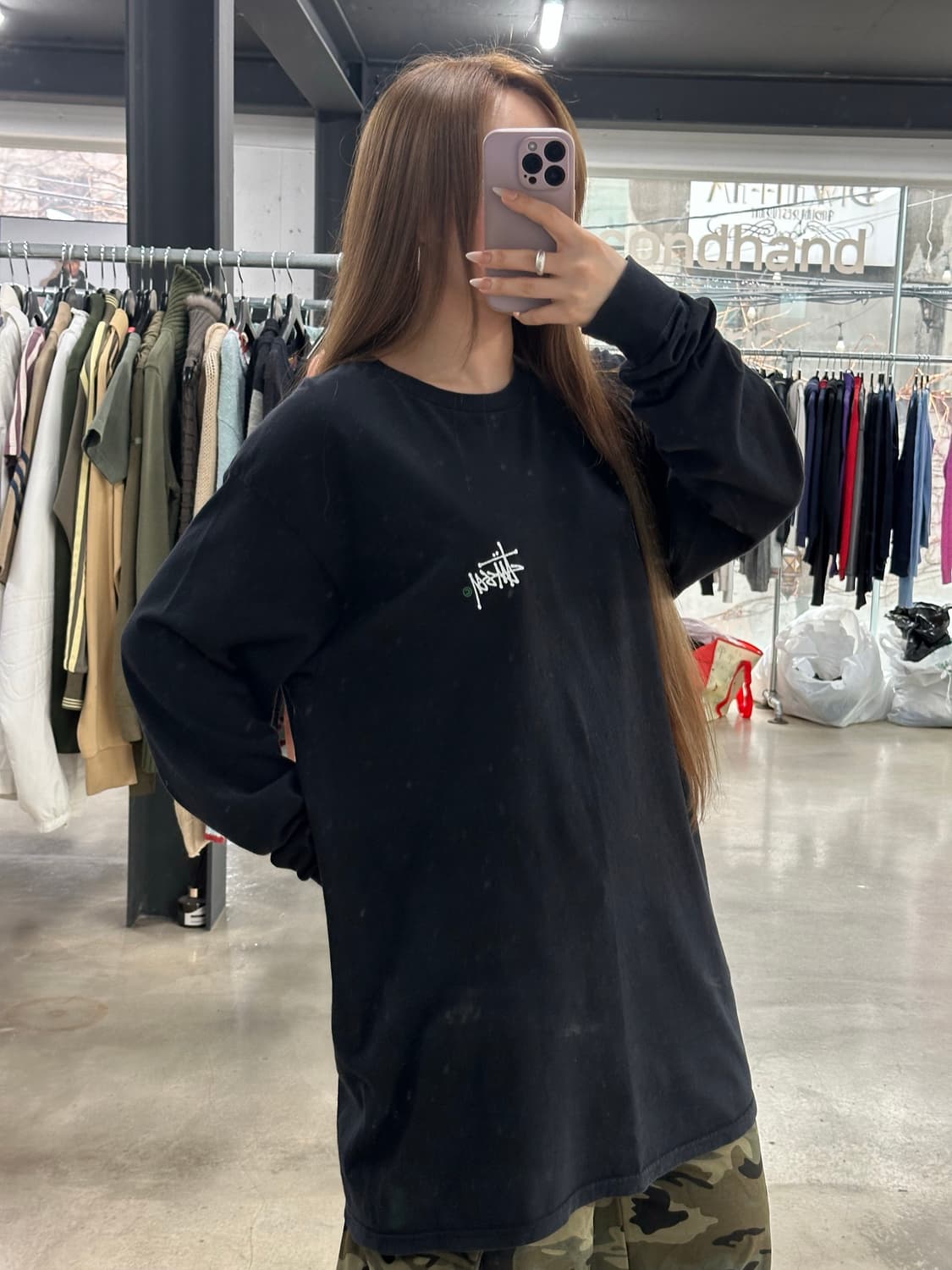 스투시 00s 스탁로고 롱슬리브 긴팔티 상품이미지3