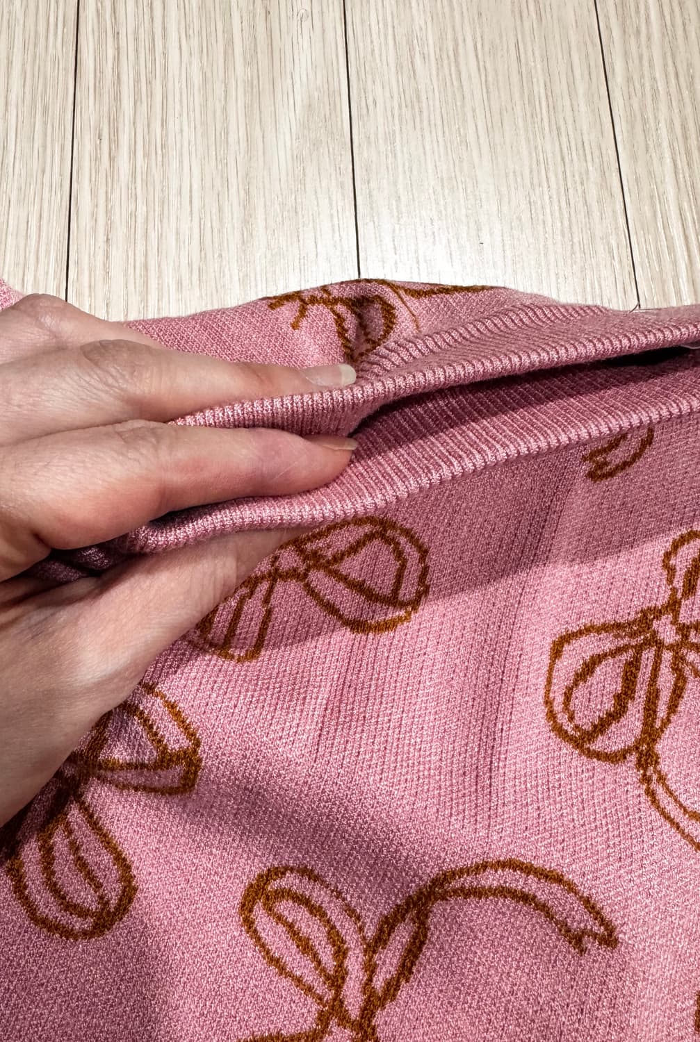 44 ~허리얇은 55 새상품 테일스쿱 리본 니트 스커트 치마 상품이미지7