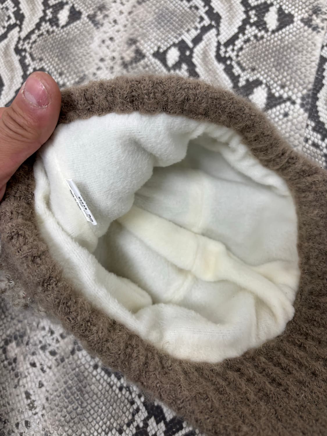 Fur Detail Knit Cap 상품이미지6