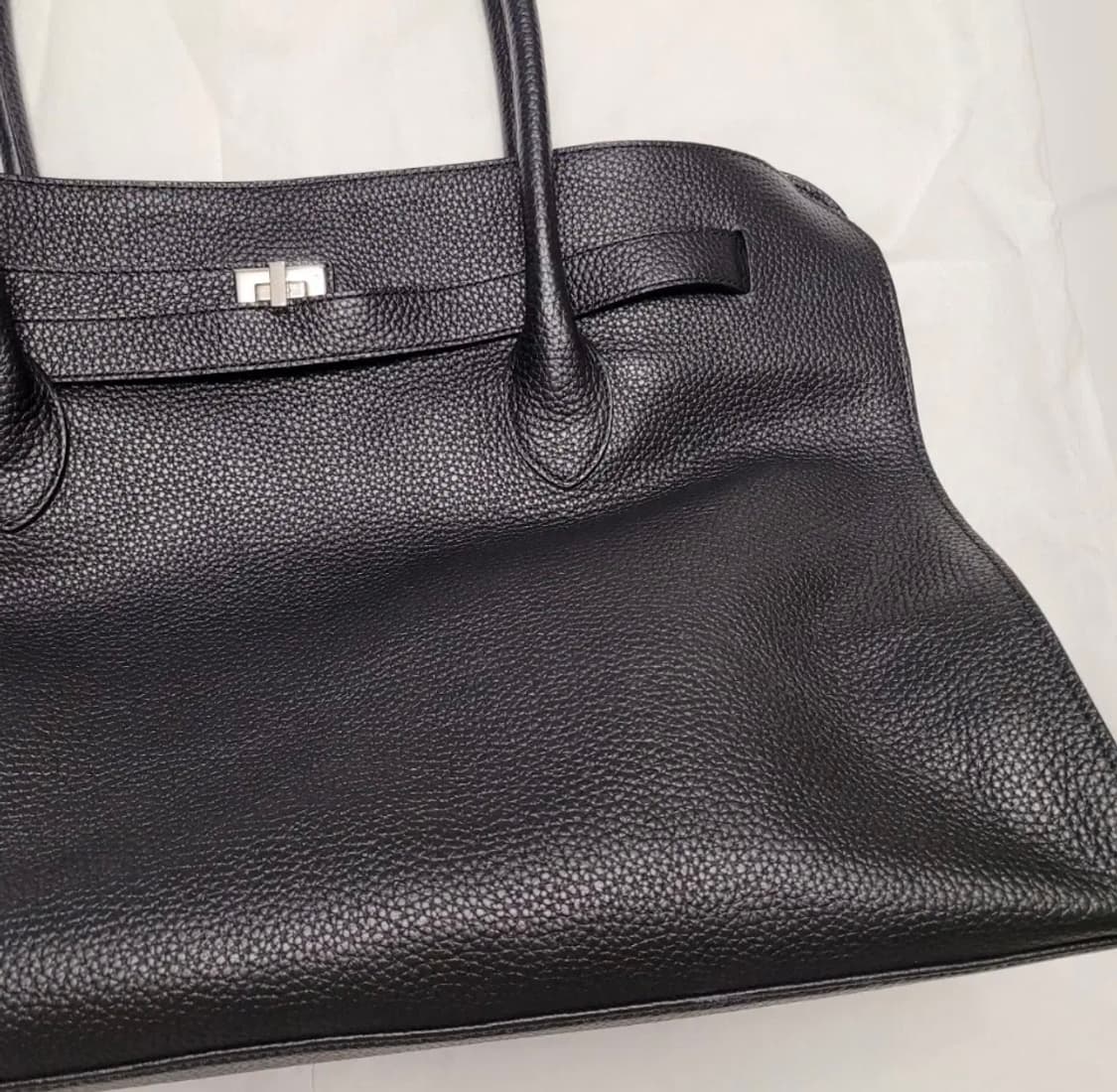 준느 레더 토트백 브라운야드 상품이미지3