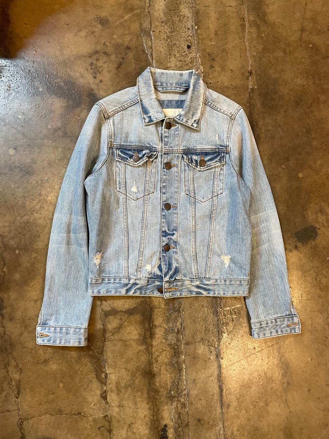 홀리스터 y2k 데미지 연청 트러커 상품이미지1