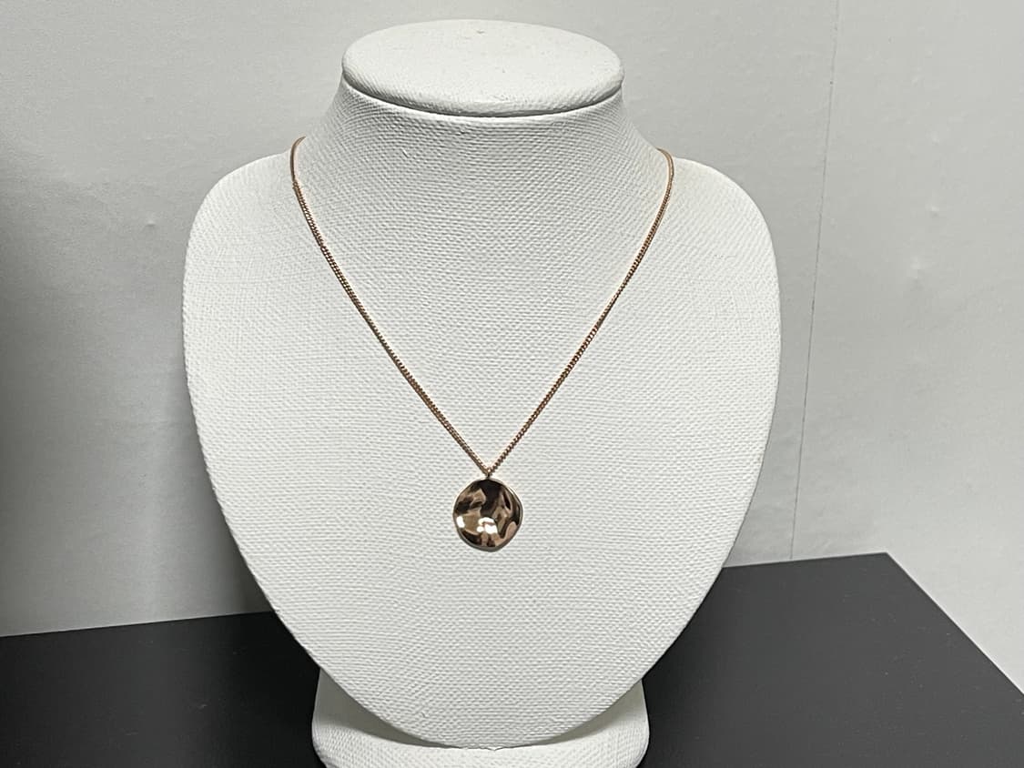 미착용 새제품) All 925실버 로즈골드 쭈글 팬던트 목걸이 체인59c 상품이미지3