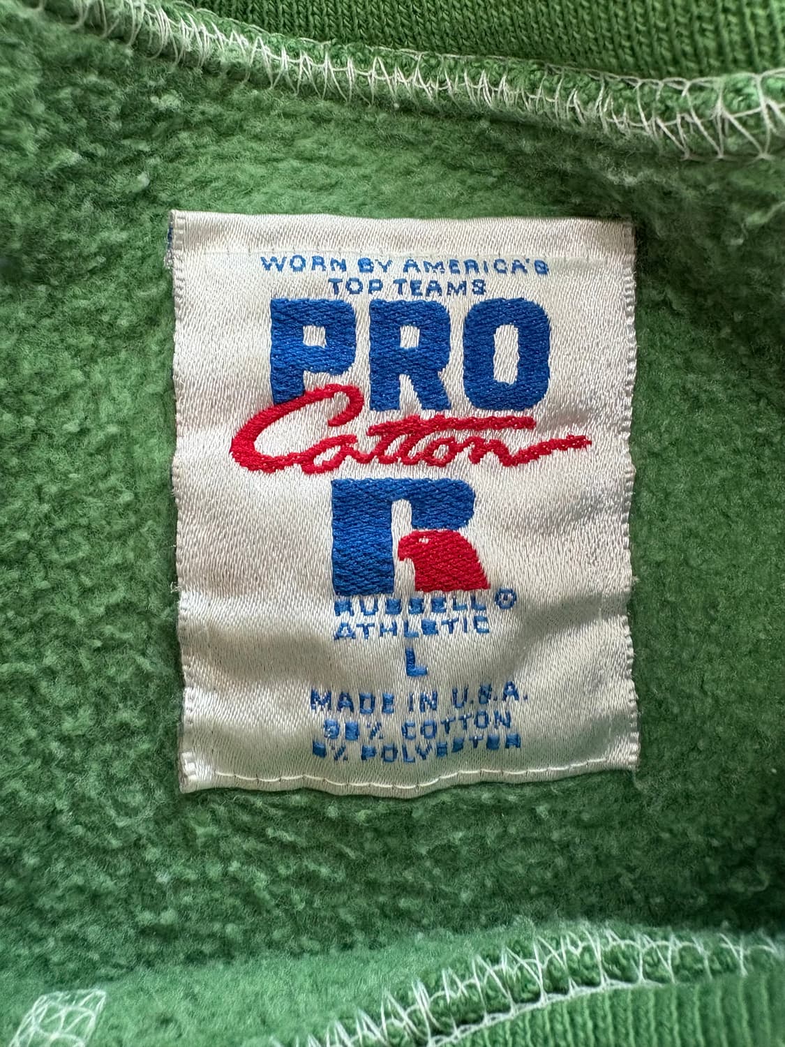 90s 러셀 스웻셔츠 그린 L 상품이미지3