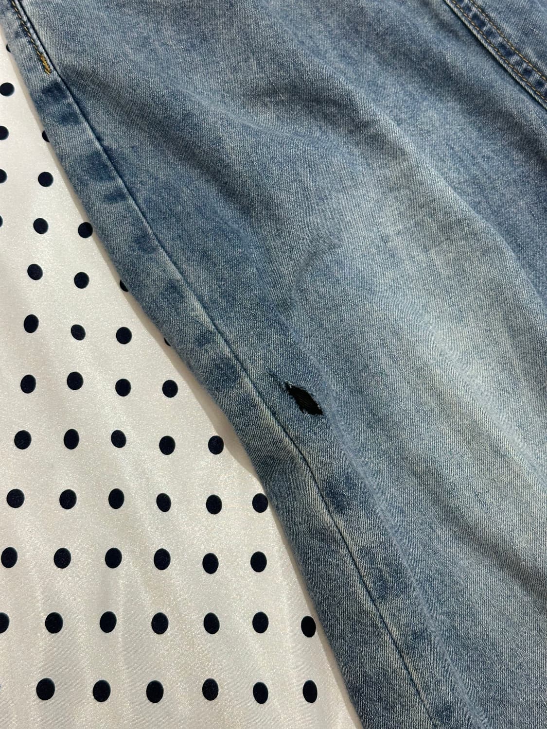 와이드 연청바지  상품이미지6