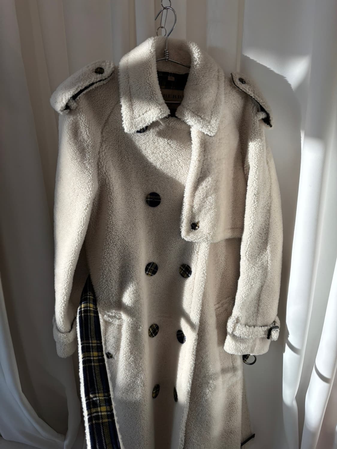 Vintage Burberry Fleece Trench Wool CT 상품이미지1