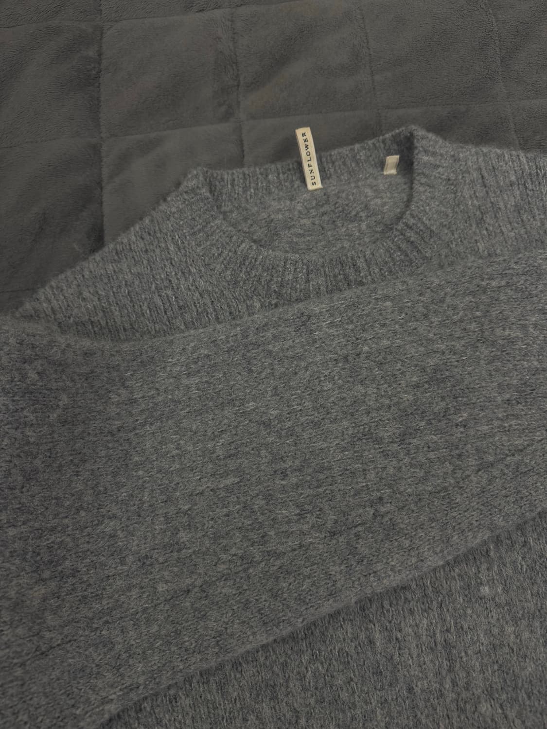 선플라워 24fw 야크 니트 그레이 (L) 상품이미지2