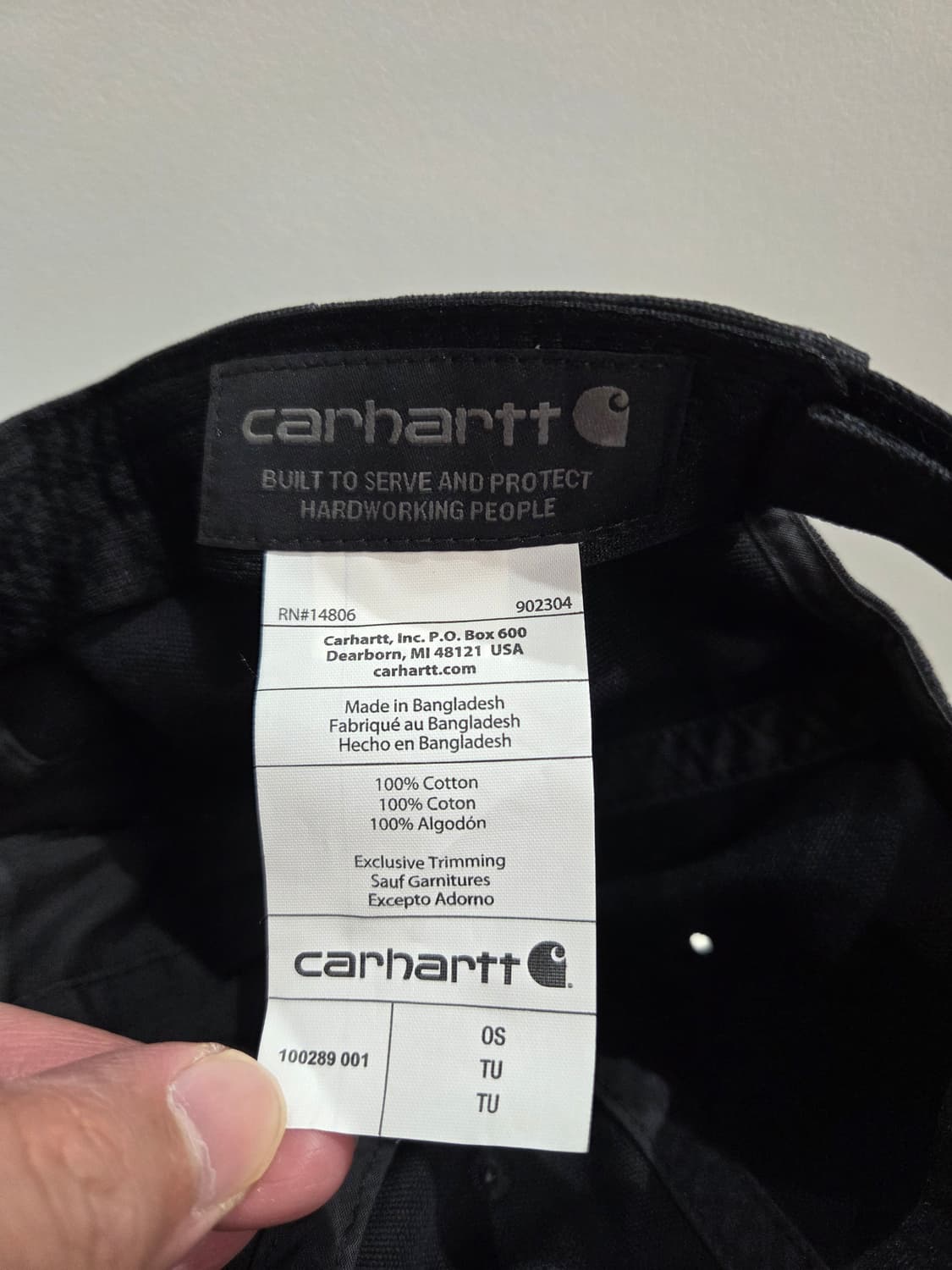 칼하트 블랙 볼캡 상품이미지5