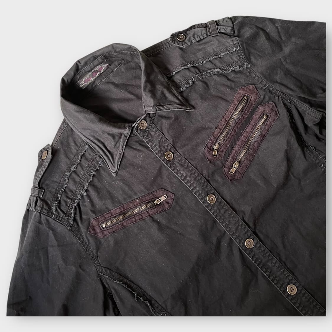 Japanese Vintage . 그런지 락시크 하프 셔츠 상품이미지3