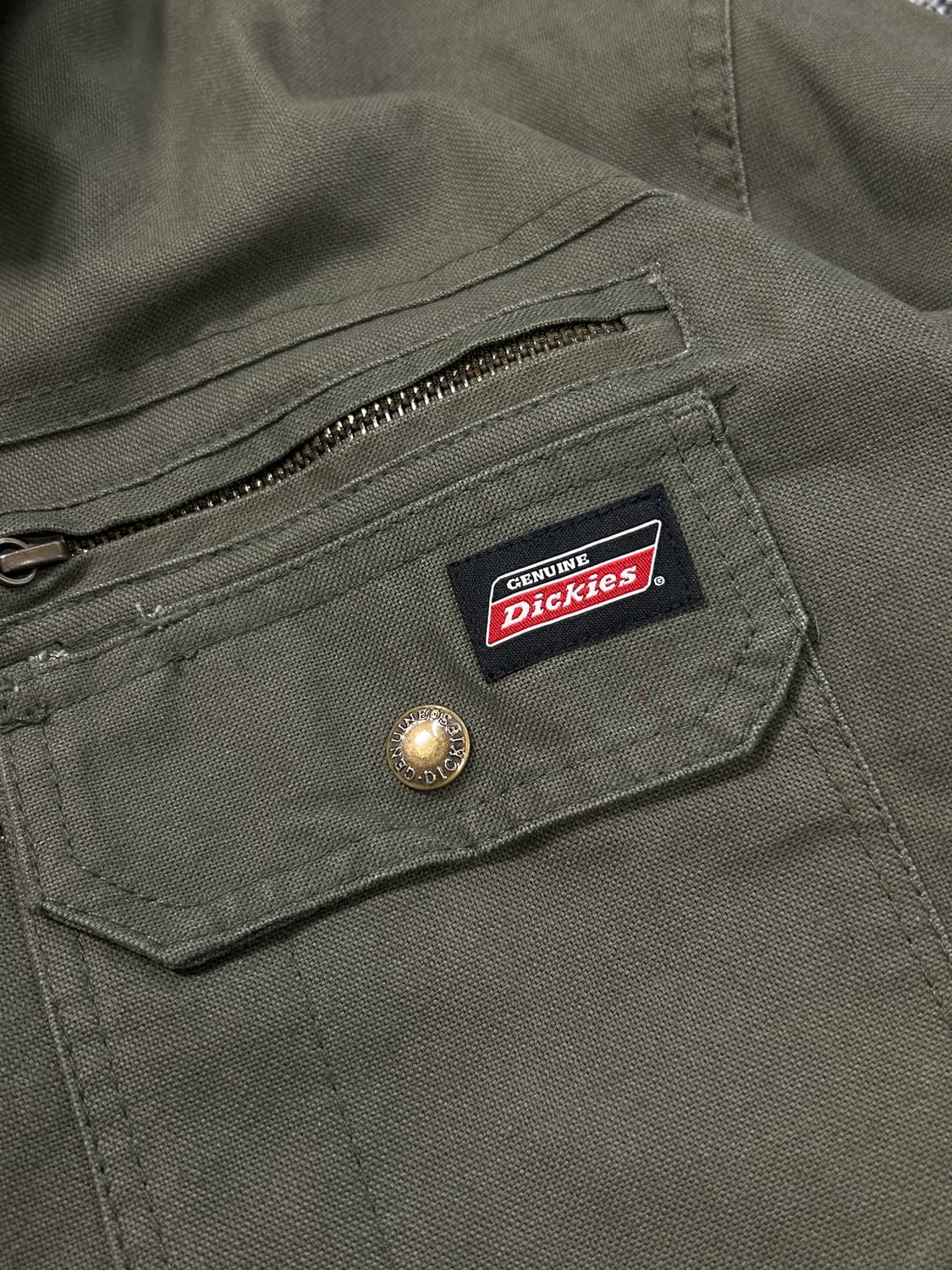 디키즈 투포켓 카키 레이어드 워크자켓 L   상품이미지4