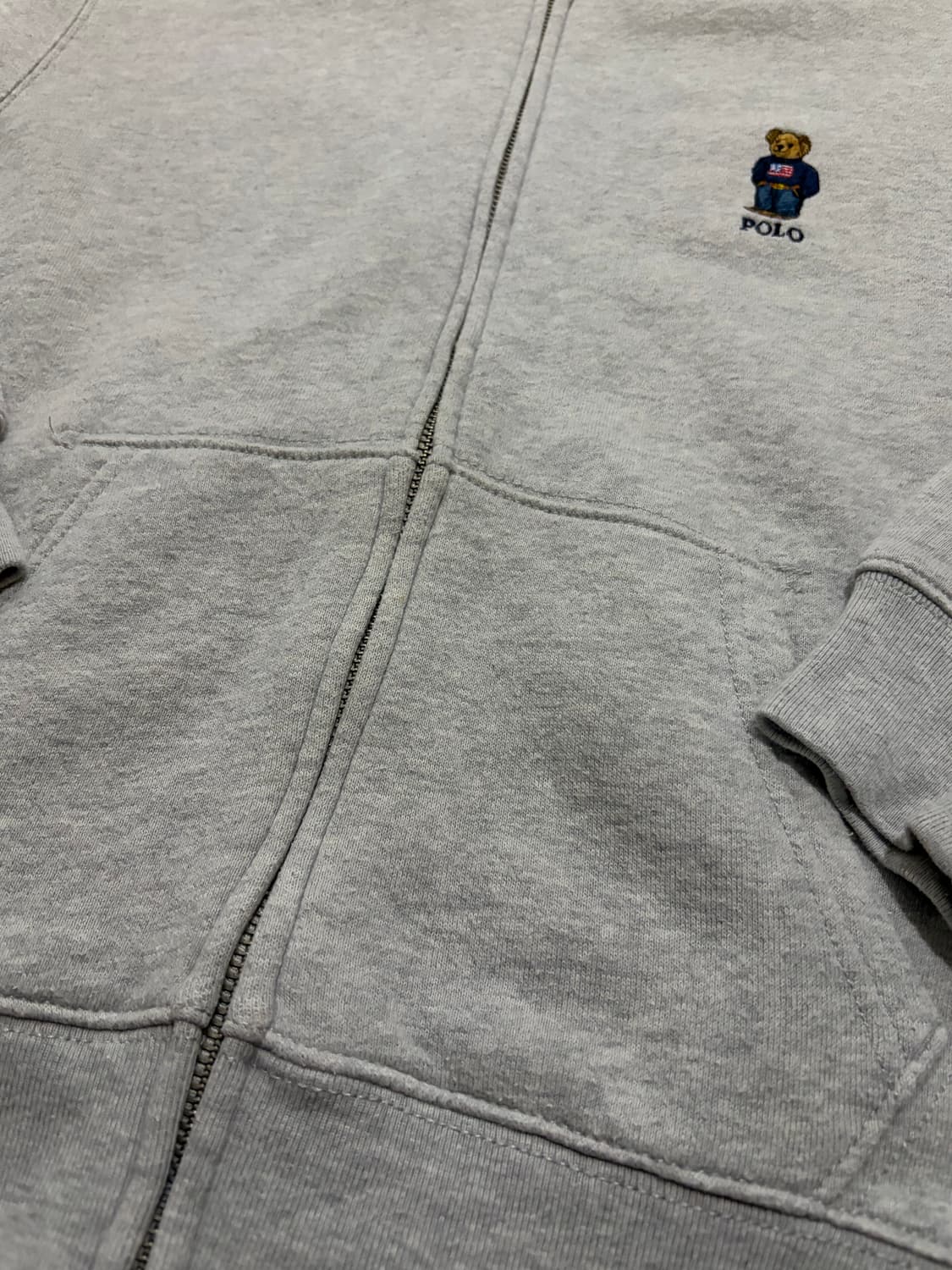 44-55) 폴로 테디베어 후드집업 기모 상품이미지3