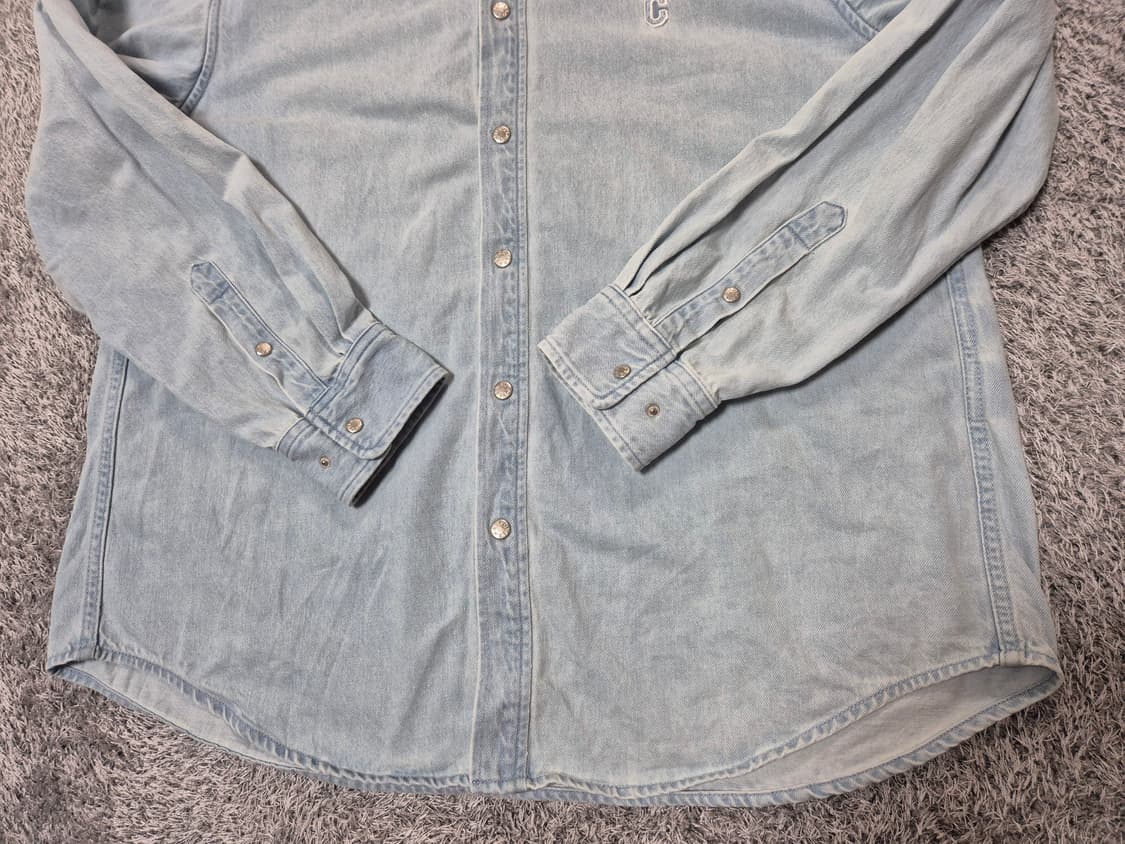 커버낫 남성 C로고 워싱 데님셔츠 M 상품이미지3