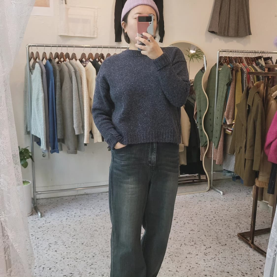 Studio CLIP 네이비 보카시 울니트 상품이미지10