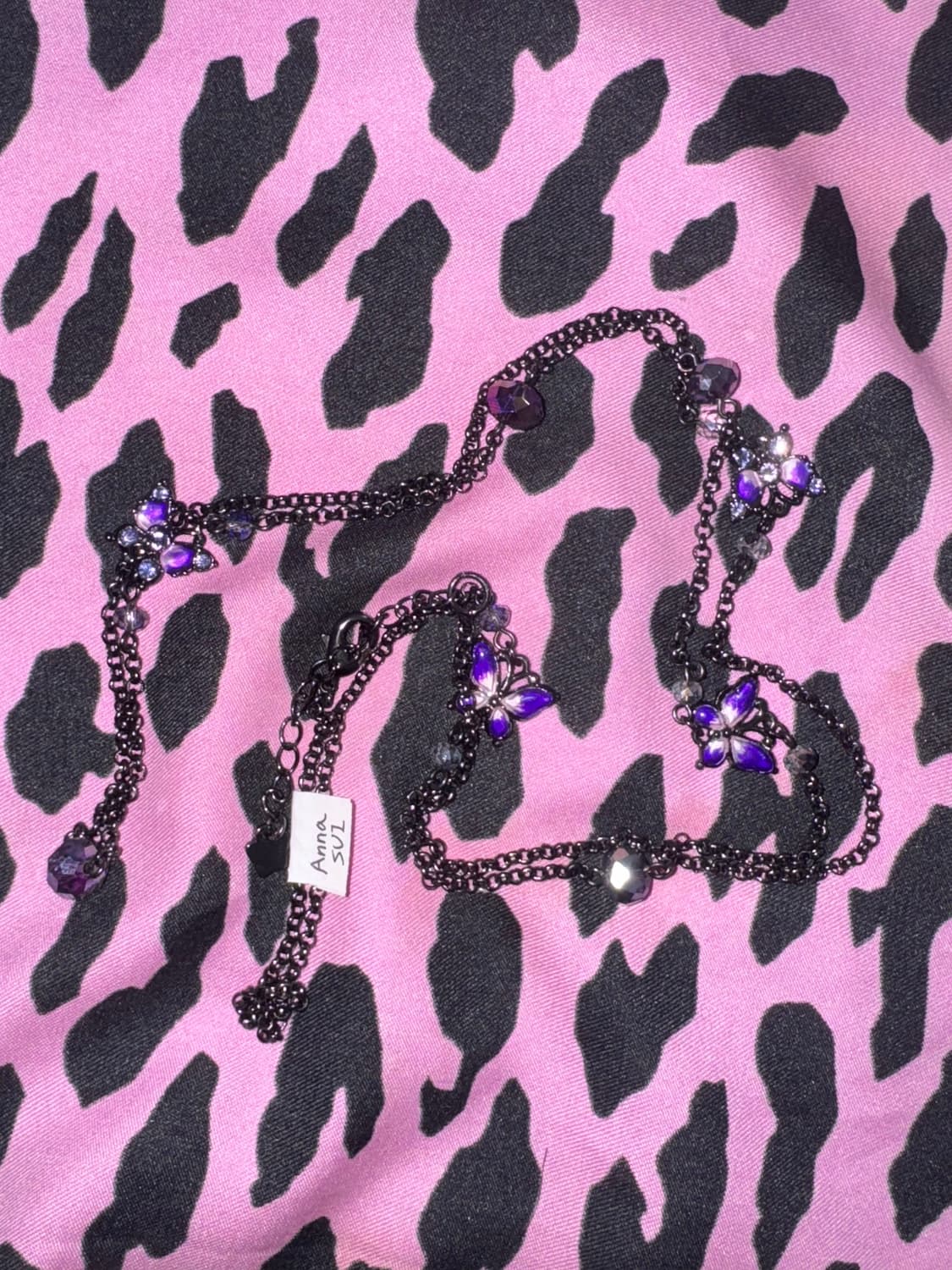 안나수이 큐빅 나비 오리엔탈 레이어드 목걸이 (투줄레이어 가능) 상품이미지2