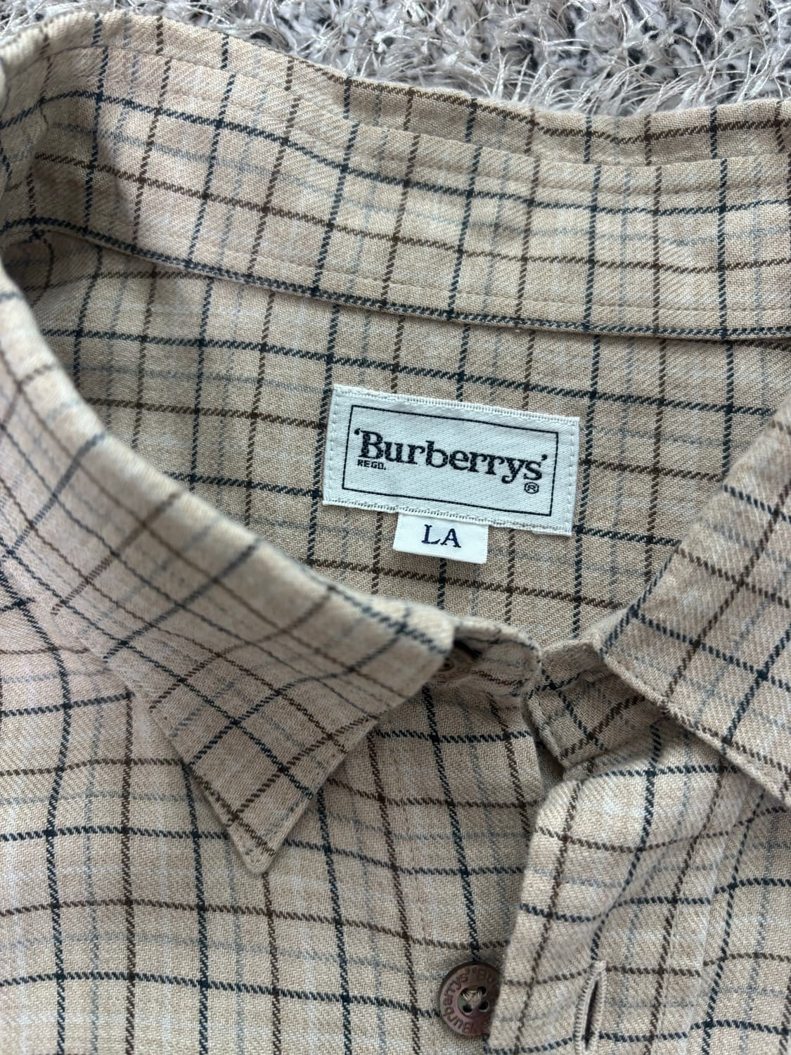 일제 버버리 체크셔츠 사이즈 105 상품이미지4