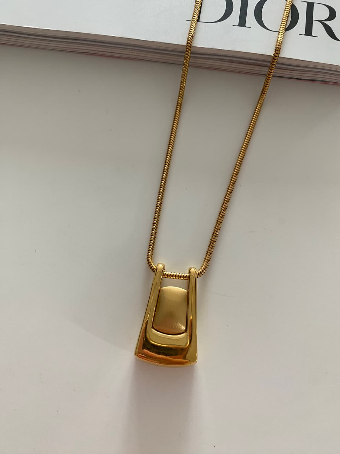 미국수입 Monet 골드 팬던트 목걸이 상품이미지3