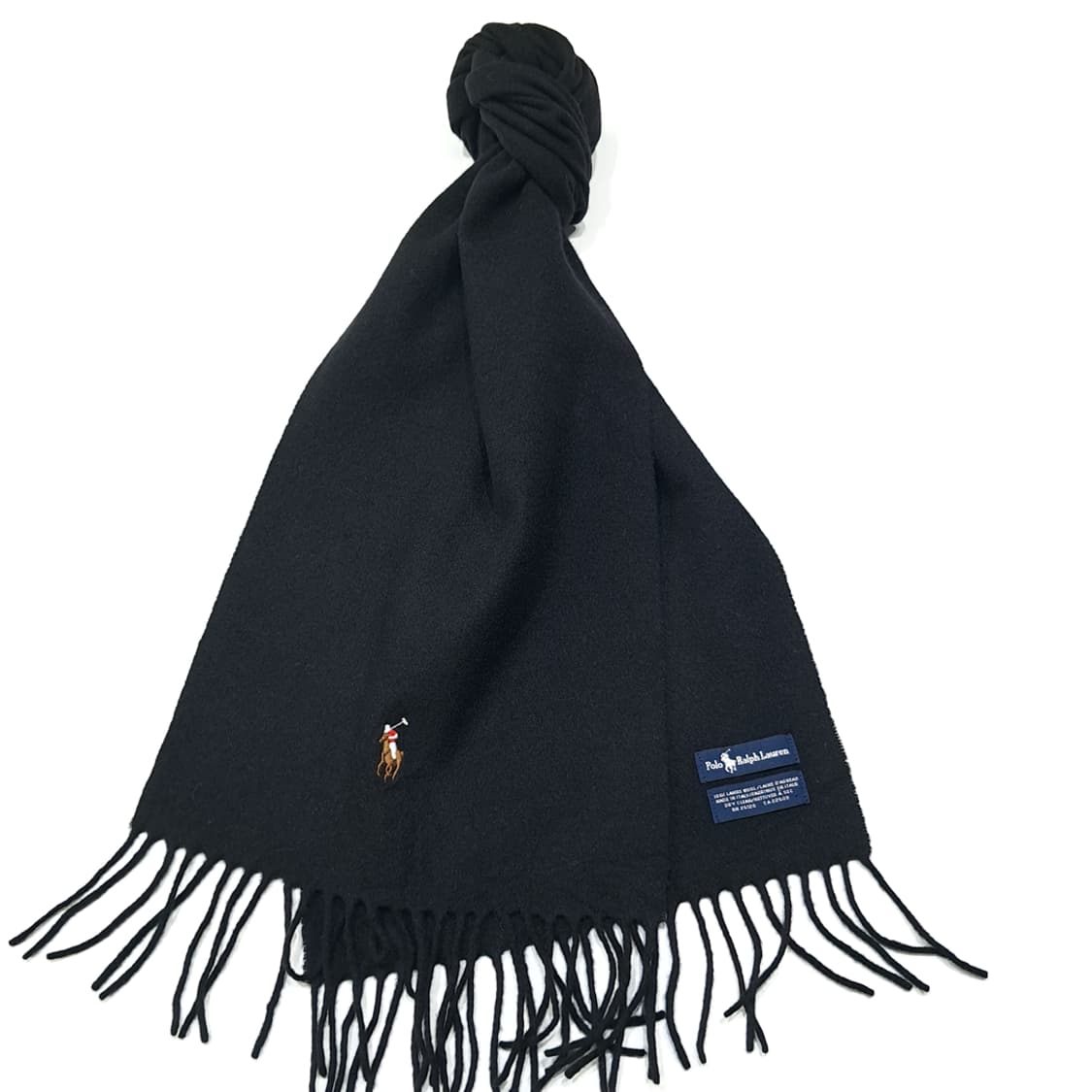 MX437 폴로 이태리판 램스울 멀티컬러포니 블랙 머플러 목도리 상품이미지2