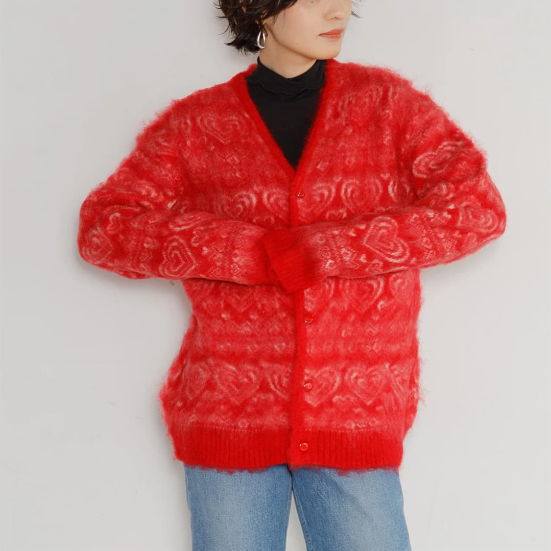 24fw heart mohair cardigan 상품이미지2