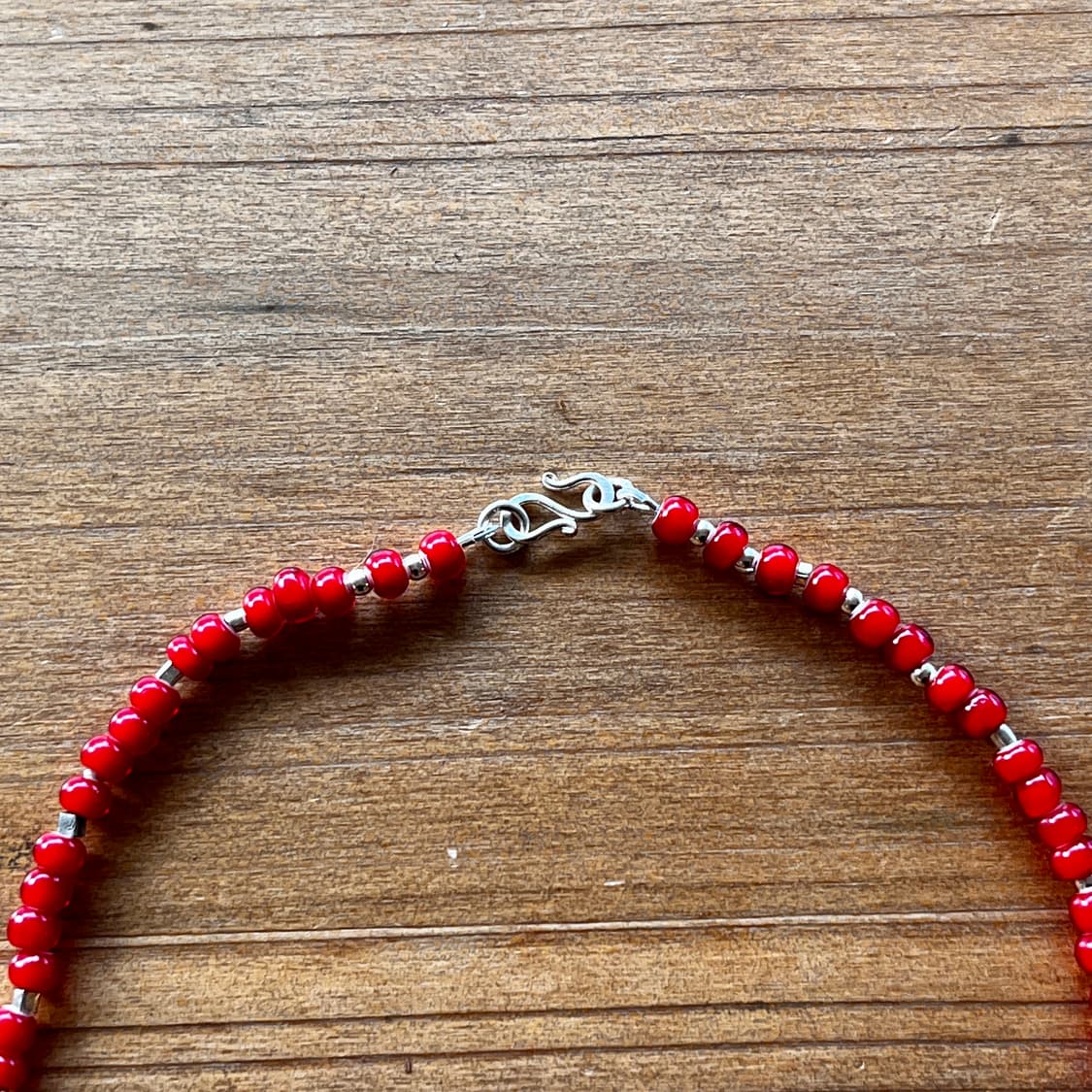 실버 글라스 비즈 네크리스 목걸이 인디언주얼리 네이티브아메리칸 상품이미지5