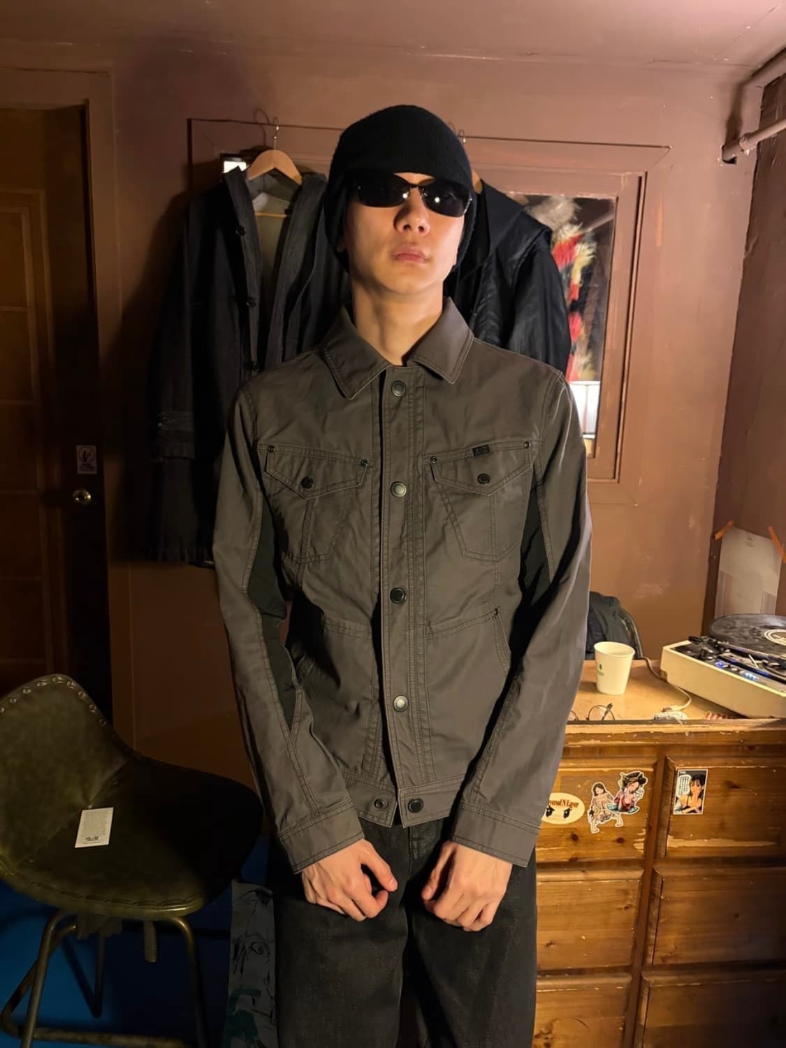 Armani exchange paneled cotton trucker 상품이미지3