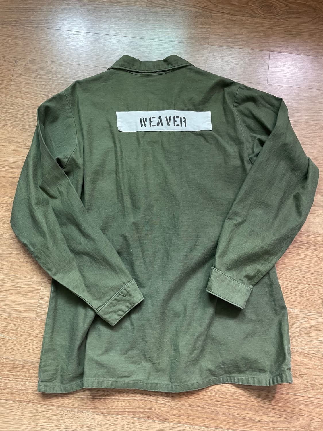 US ARMY OG 107 퍼티그 셔츠 데드스탁 레어 오리지널 상품이미지2