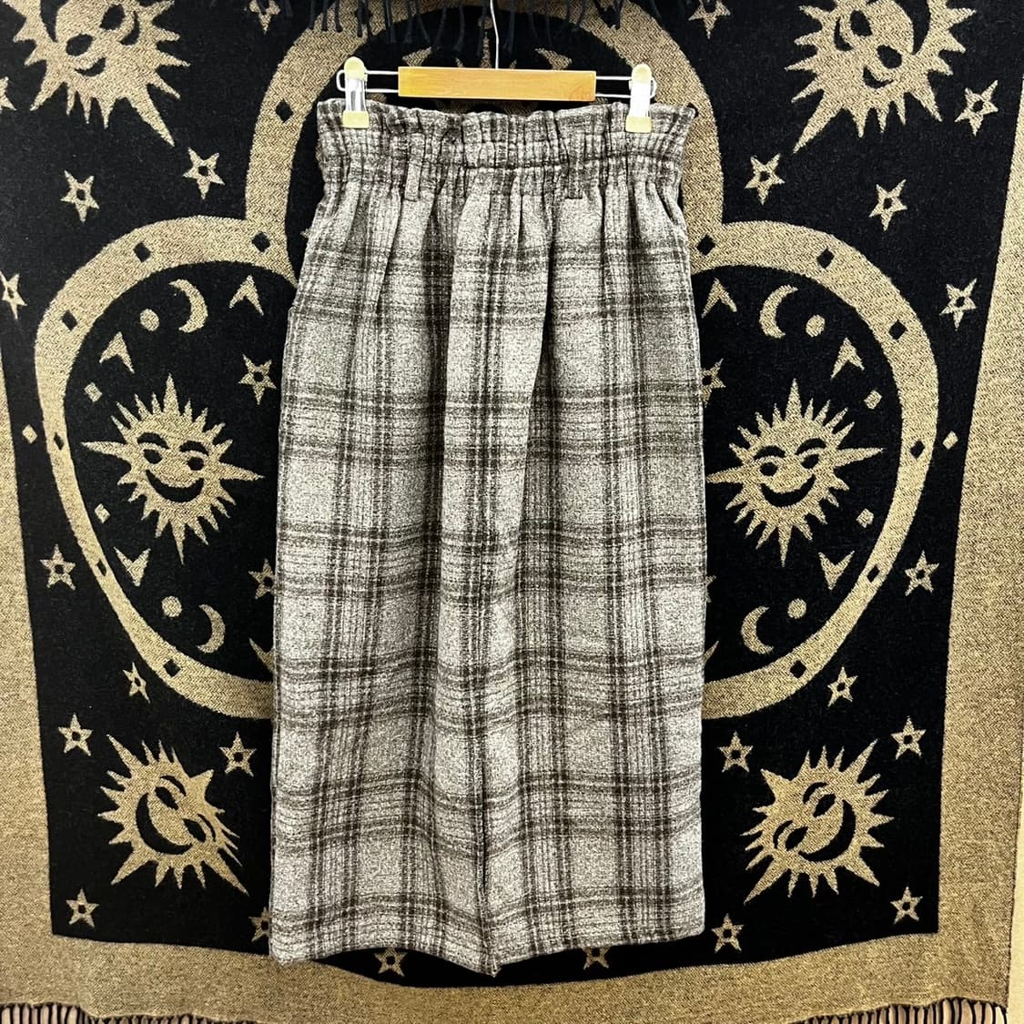 빈티지 코지 밴딩 하구미 타탄체크 롱스커트 K0153 상품이미지4