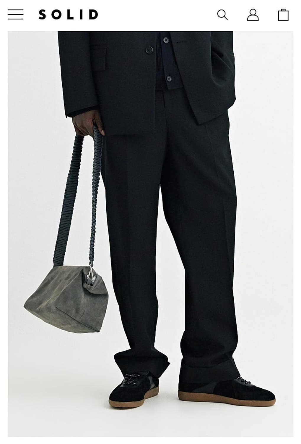 36) 솔리드옴므 26ss 밴딩 와이드팬드  상품이미지7