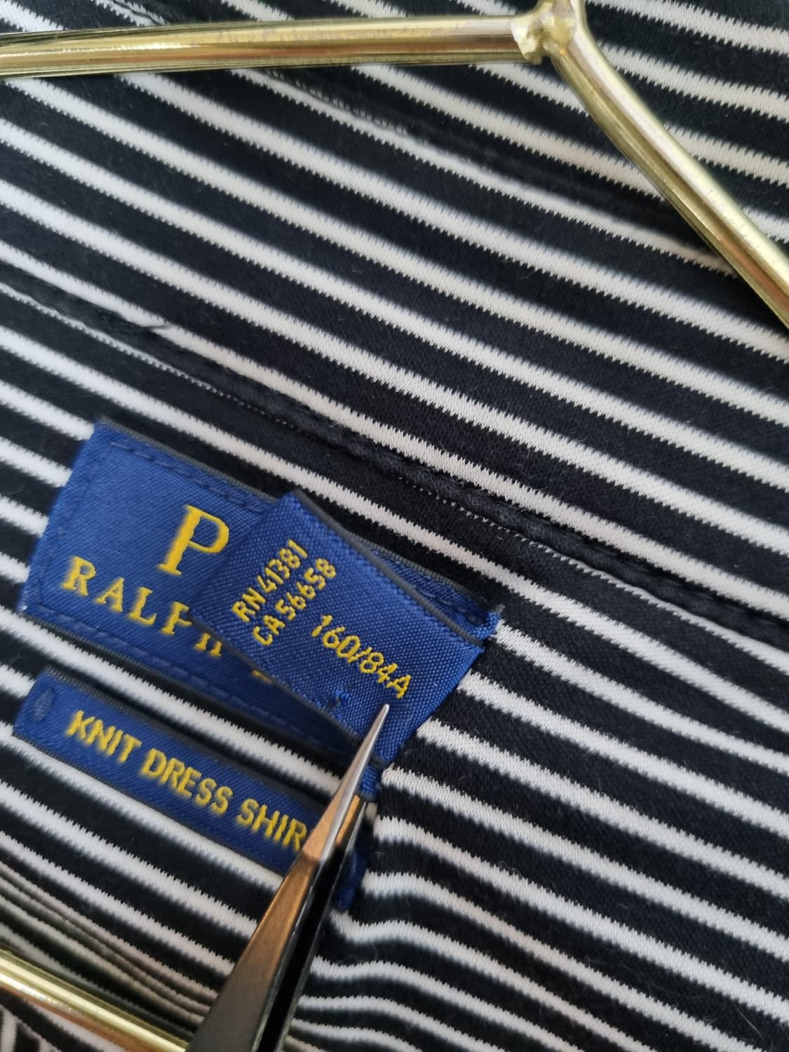 여성 레어 폴로 POLO 스트라이프 니트 드레스 긴팔 셔츠 남방 상품이미지9