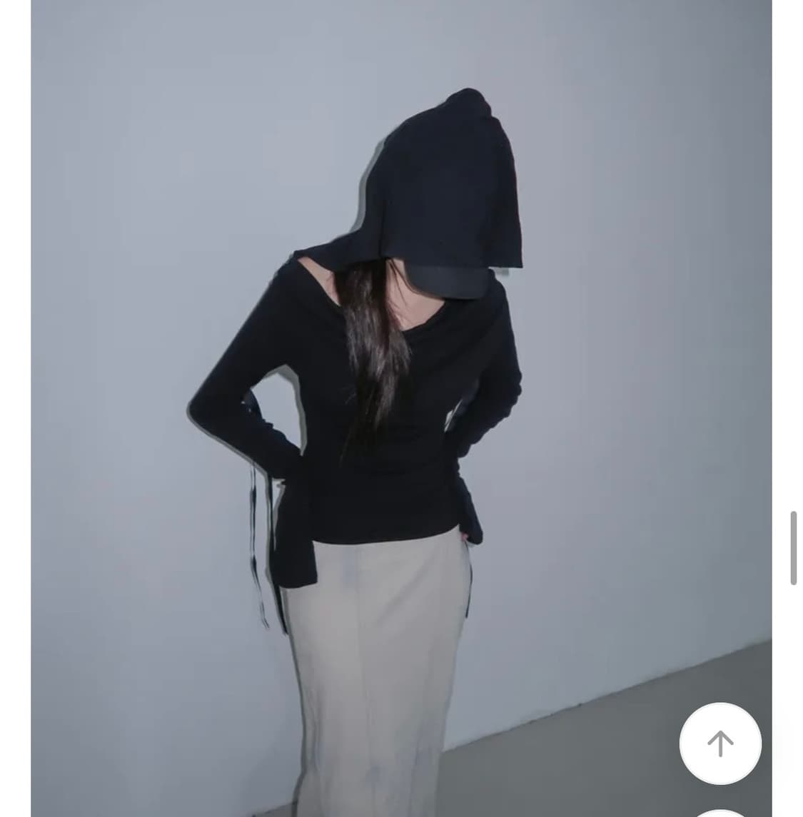 끈 오프숄더 후드티 슬리브 상품이미지1