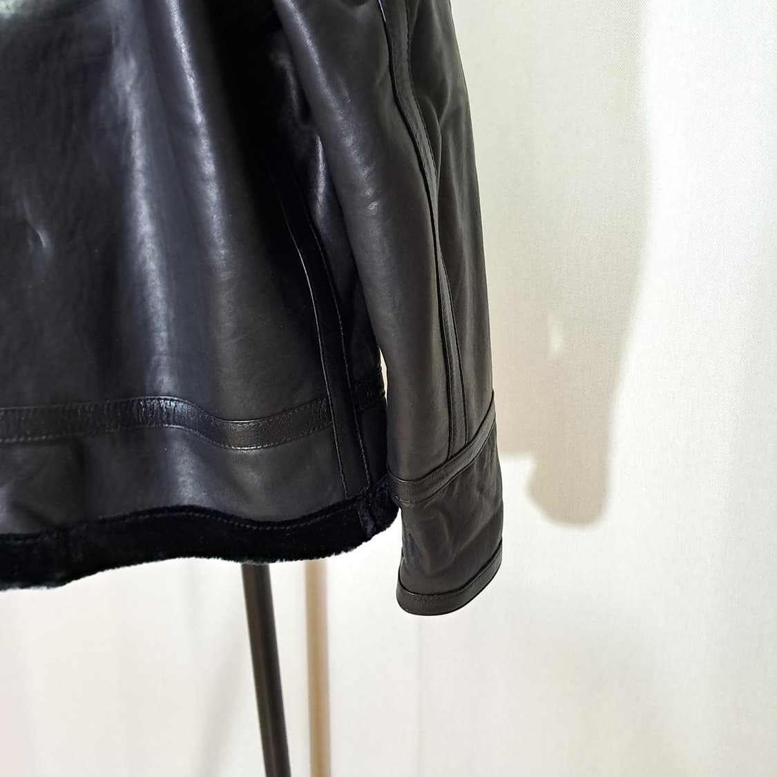 (택포) 양가죽 싱글 블랙 무스탕 100 B467 상품이미지6