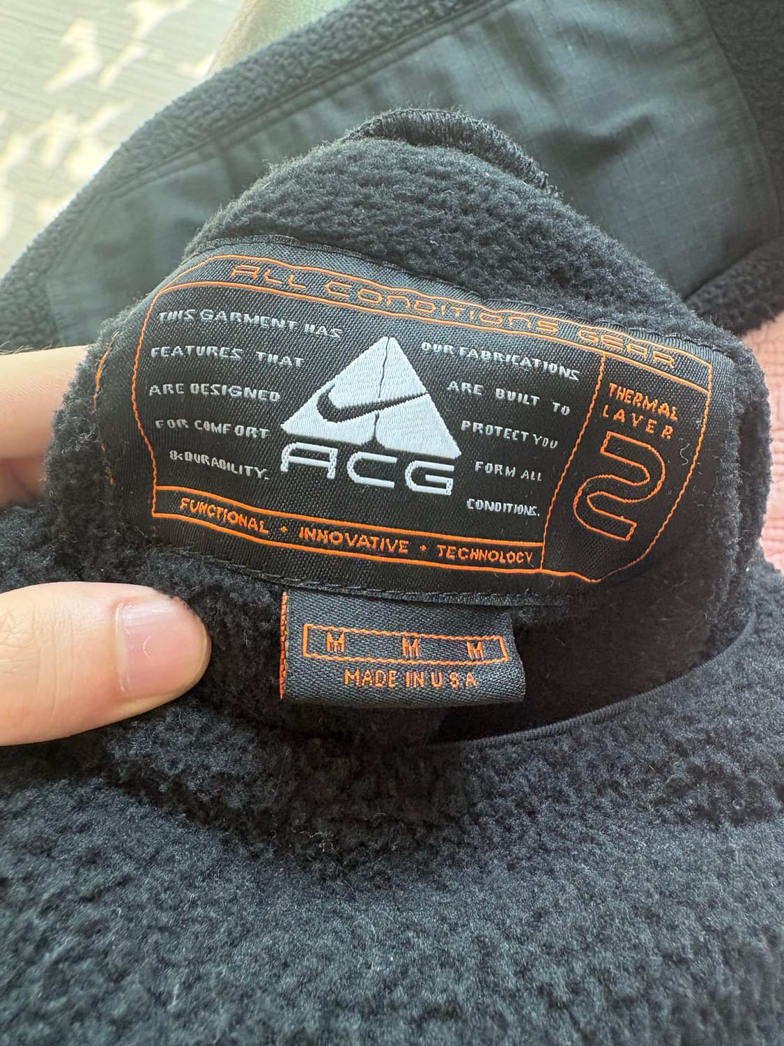 Nike ACG ninja fleece black (m) size 팝니다 상품이미지5