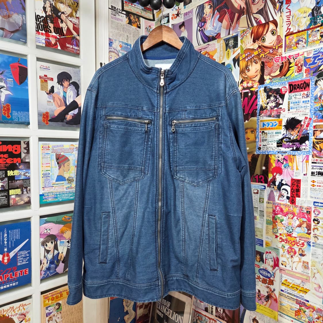 JPN 오버핏 지퍼 포켓 데님 자켓 상품이미지2