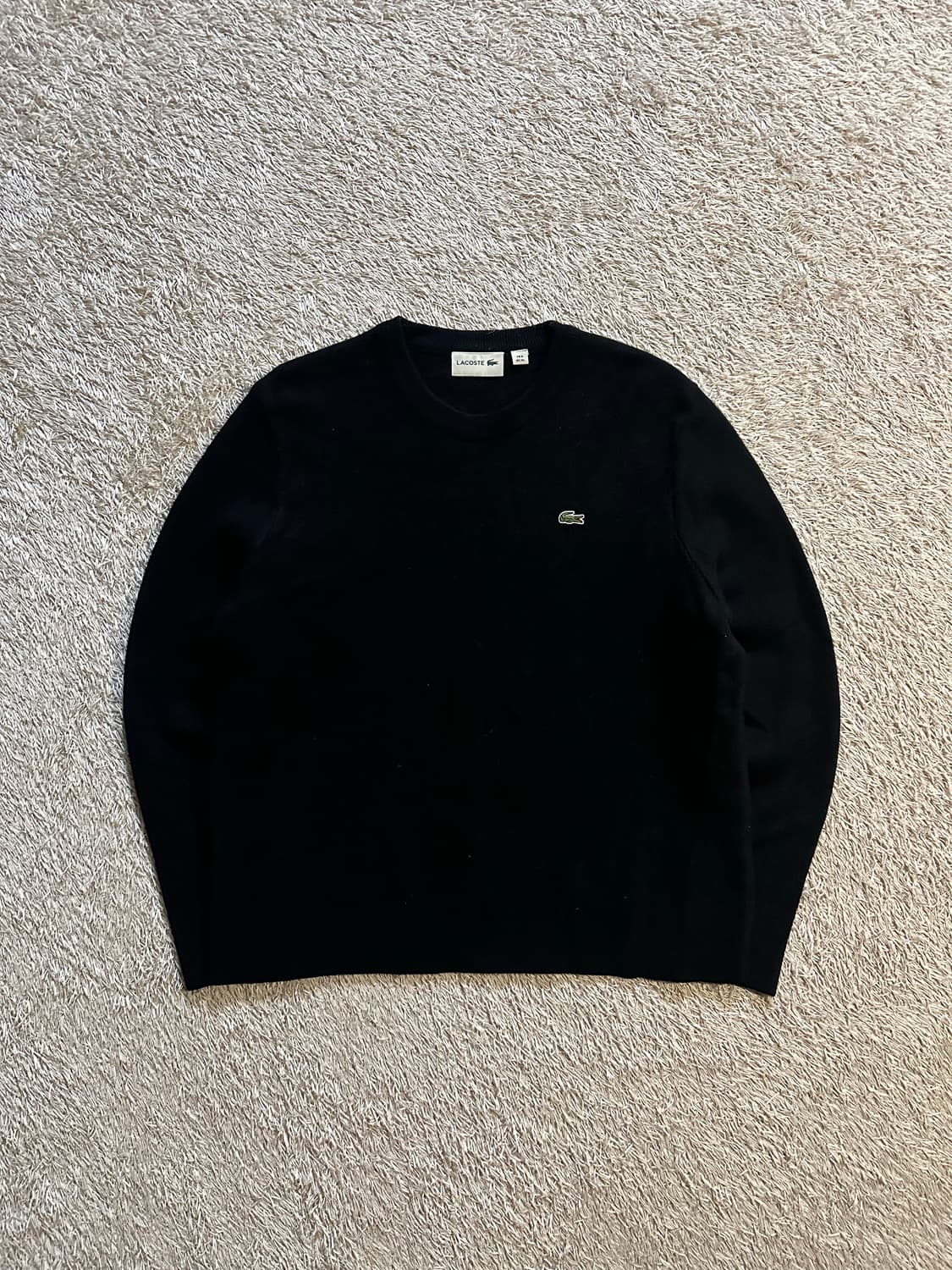 라코스테 LACOSTE 울 니트 블랙 여성 XL 상품이미지1