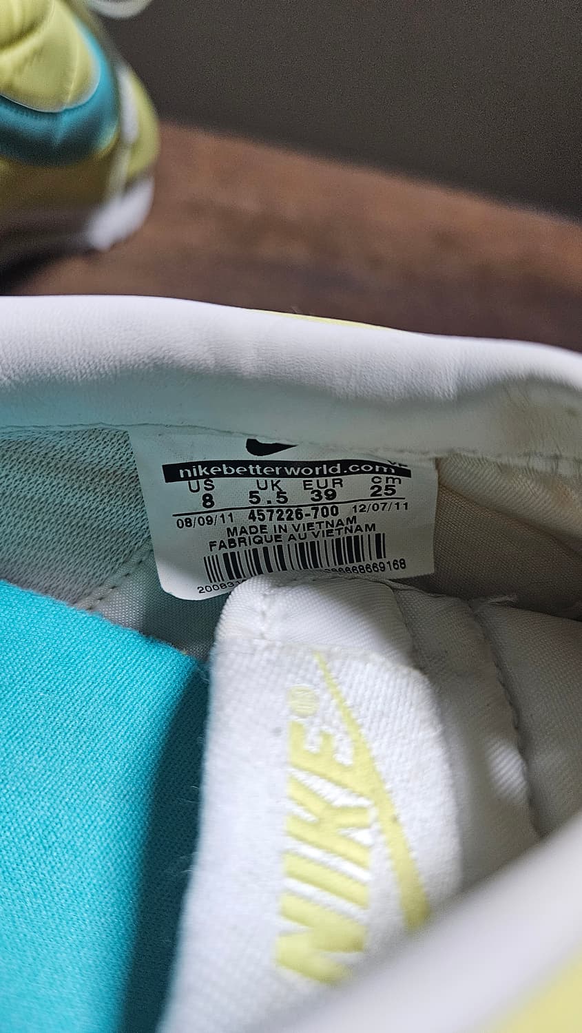 나이키 코르테즈 옐로우/블루 250mm 상품이미지3