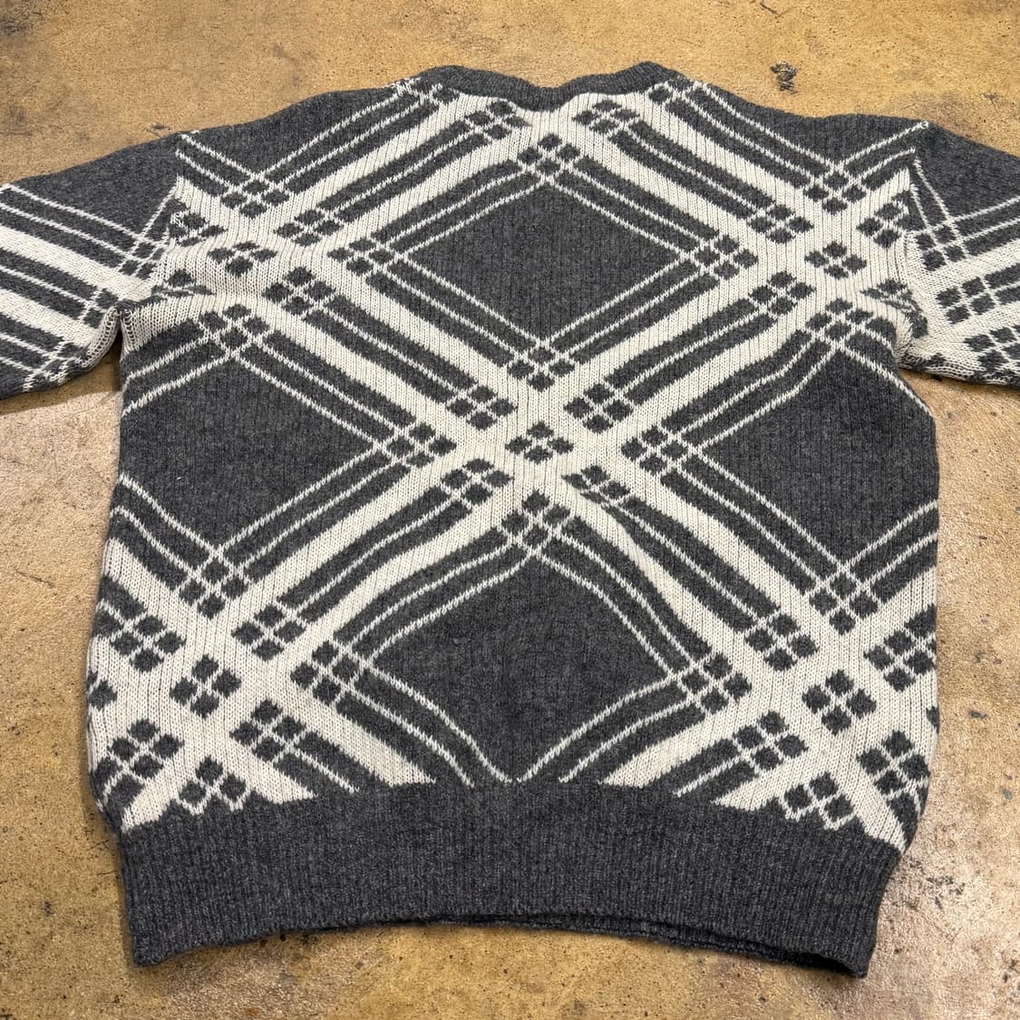 [정품/95] 라코스테 아가일 체크 니트 스웨터 b10 상품이미지4