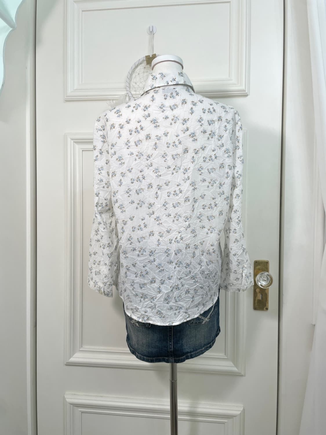denim back heart cubic mini skirt 상품이미지9
