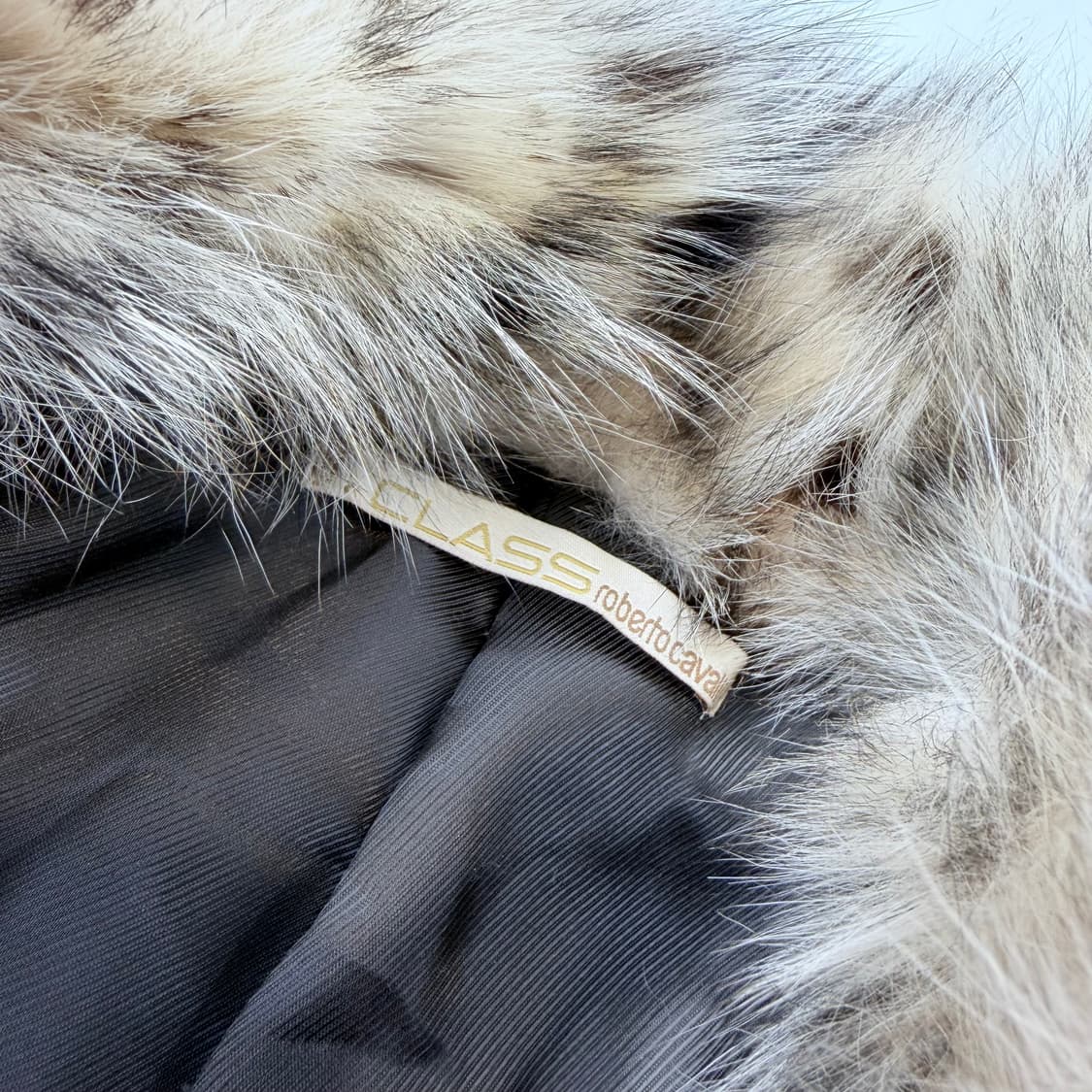 로베르토 카발리 레오파드 폭스&레빗 퍼 코트 상품이미지5