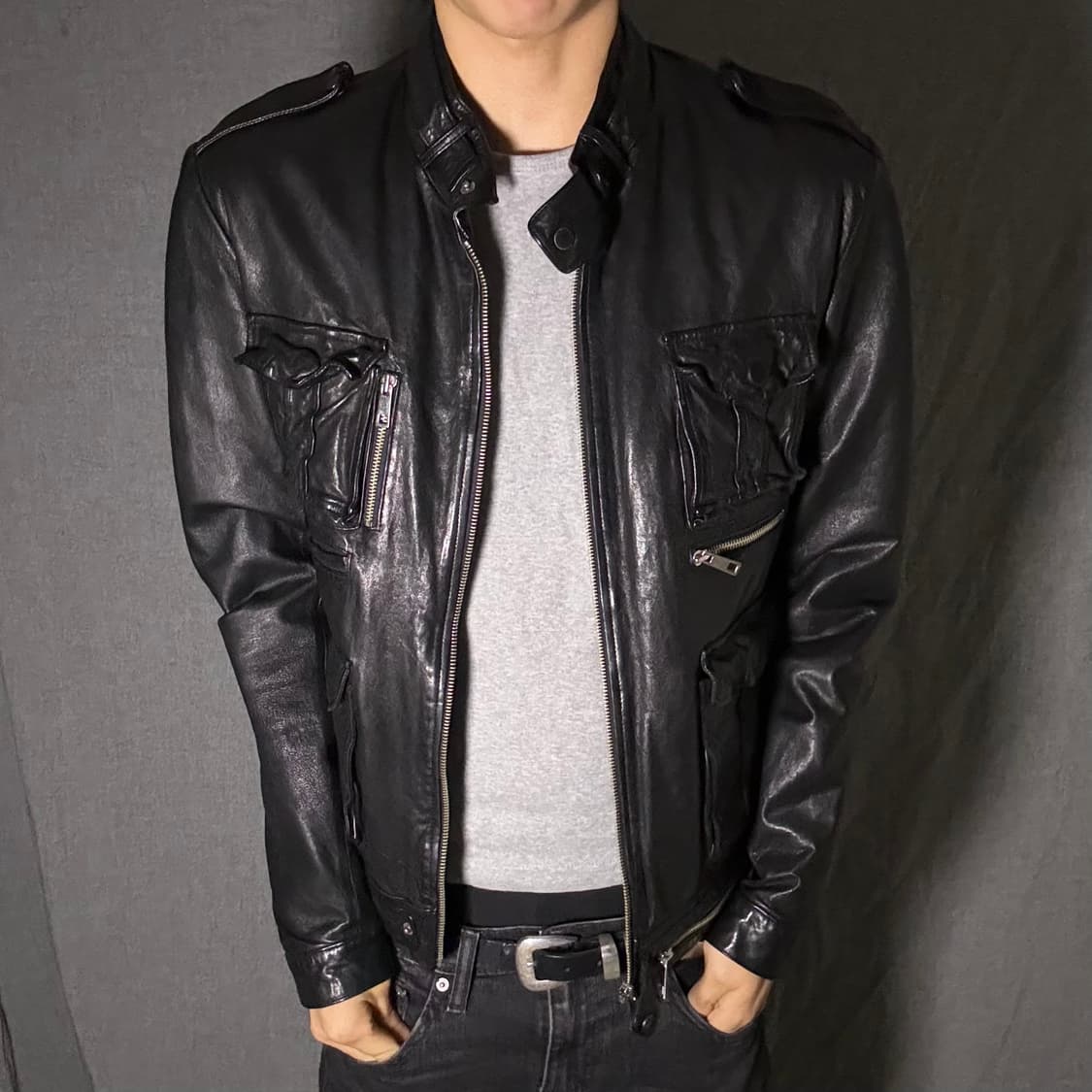 ltaly lamb skin pocket jacket 상품이미지3