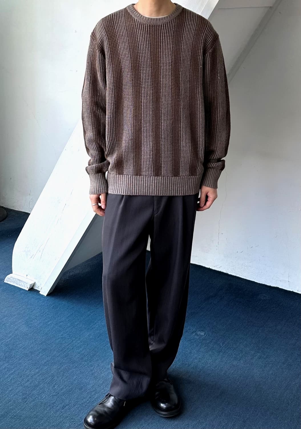 Wool acrylic fabric design knit P/O 상품이미지7