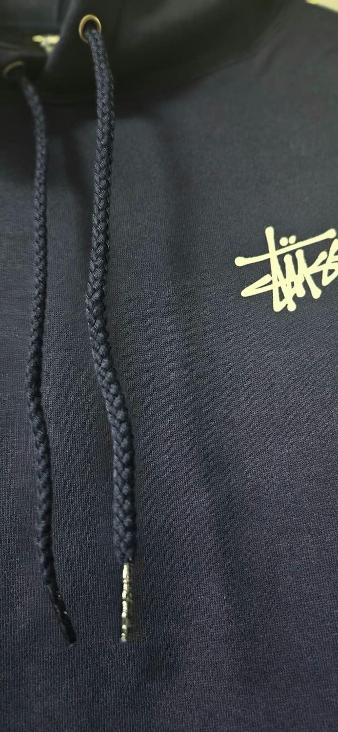 스투시 기모 네이비 후드 티 M 상품이미지5
