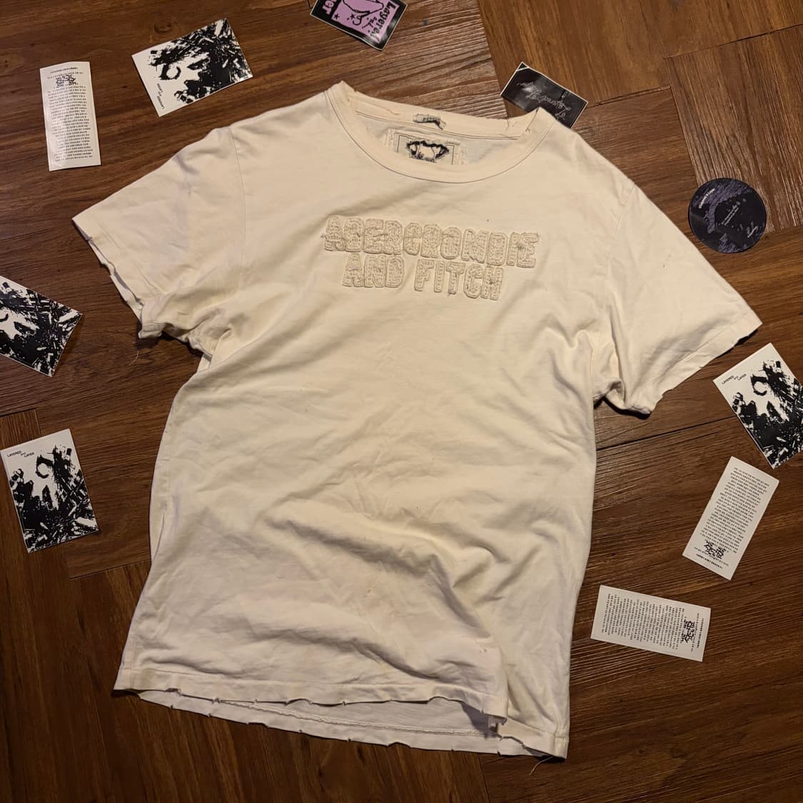 ABERCROMBIE AND FITCH 빈티지 디스트레스드 티셔츠 상품이미지1
