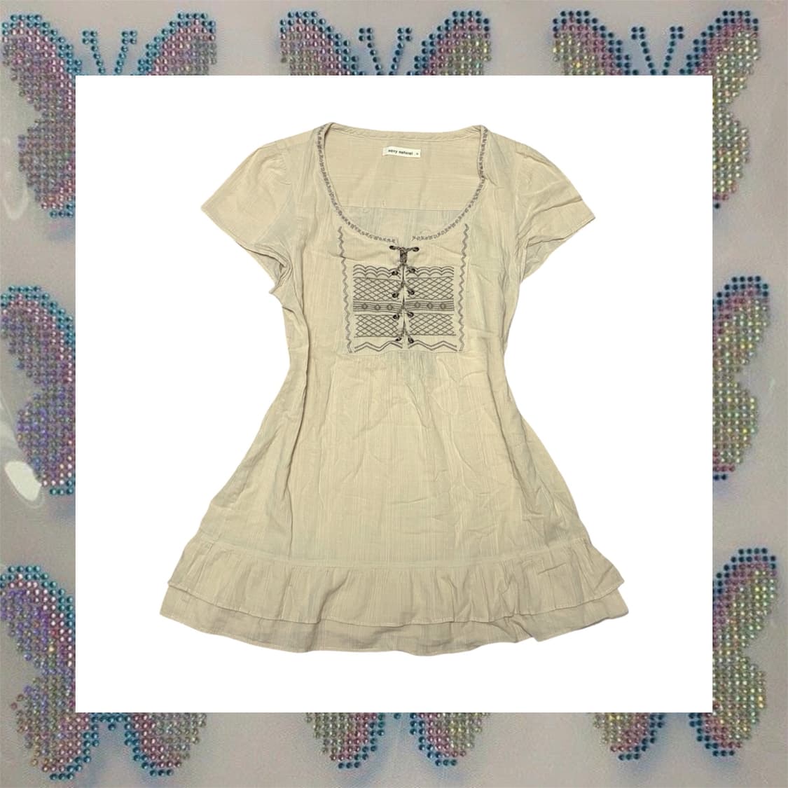 모리걸 코르셋 자수 블라우스 상품이미지1